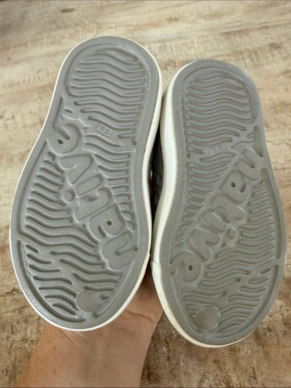 Native Jefferson Water Friendly Slip On Sneakers {pigeon grey/shell white} C5
